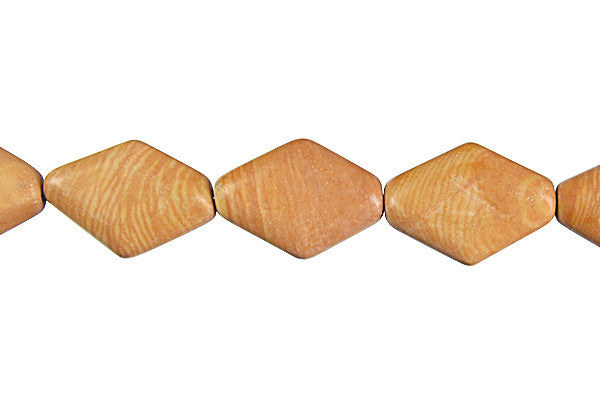 Wood Jasper Diamond Nugget Beads