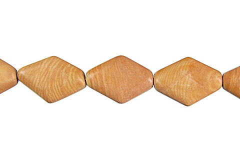 Wood Jasper Diamond Nugget Beads