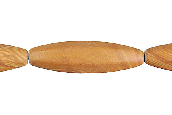 Wood Jasper Hexagon Rice Beads