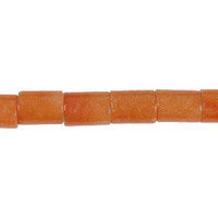 Carnelian Hexagon Tube Beads