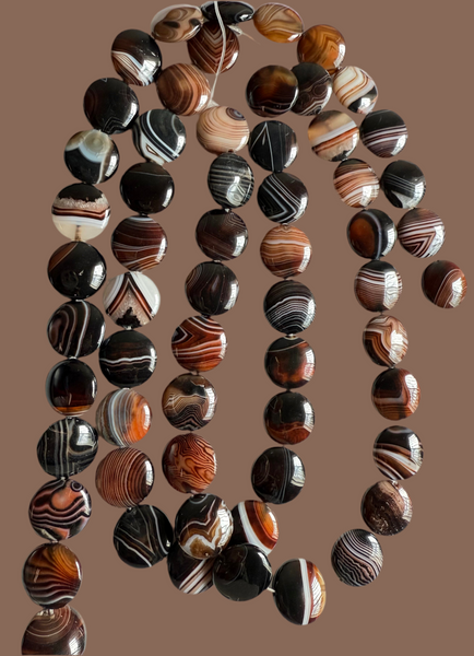 Zebra Onyx Coin (A) Beads