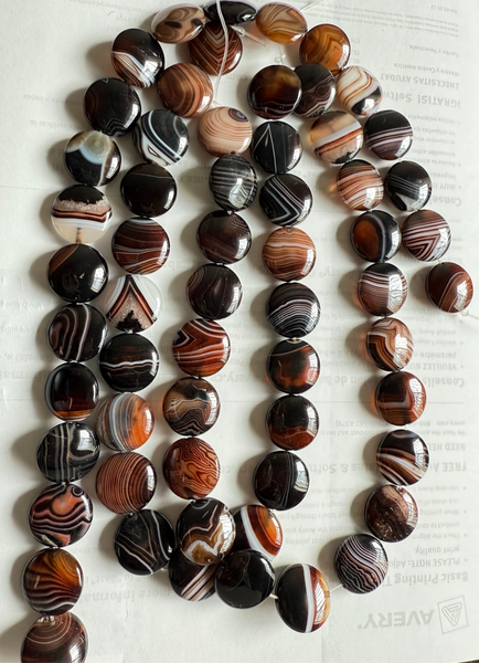 Zebra Onyx Coin (A) Beads