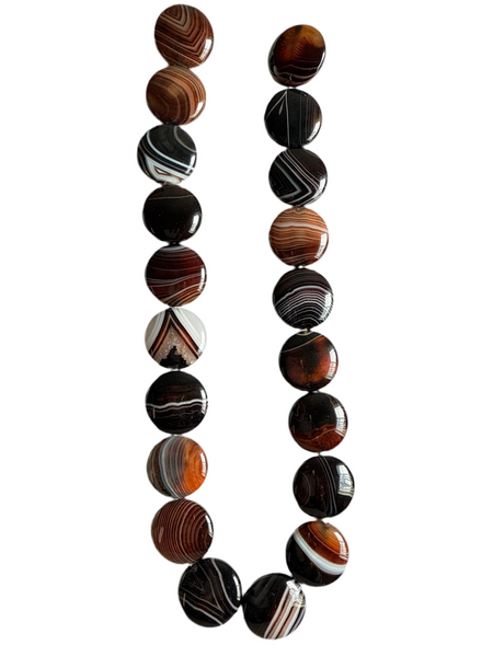 Zebra Onyx Coin (A) Beads