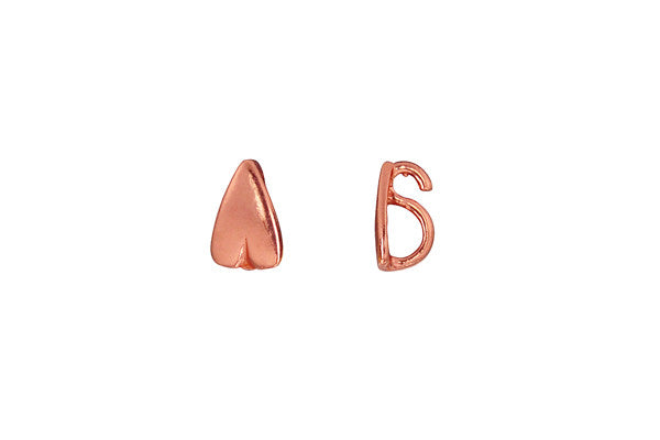 Copper Heart Necklace Bail, 8.0x5.5mm