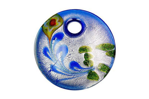 Pendant Murano Foil Glass Coin (XD05)