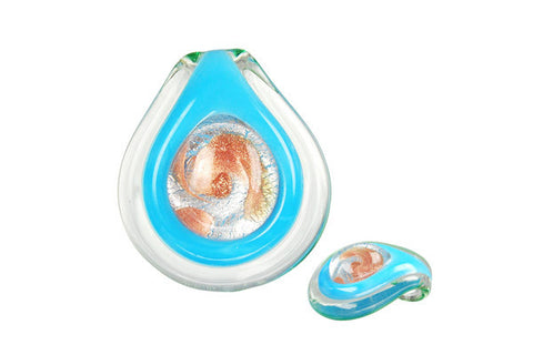 Pendant Murano Foil Glass Coin Eye (O-110)