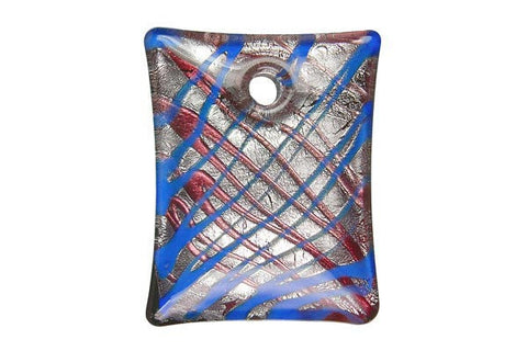 Pendant Murano Foil Glass Flat Rectangle (XD01)