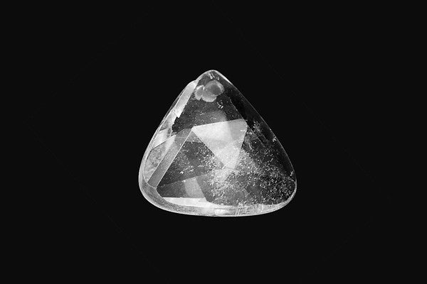 Pendant Rock Crystal (B) Faceted Triangle