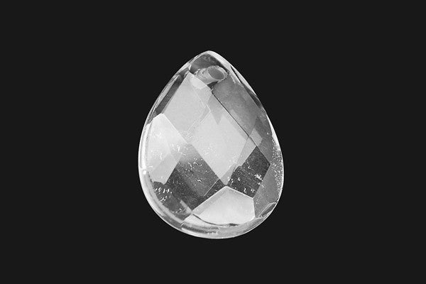 Pendant Rock Crystal (B) Faceted Flat Briolette