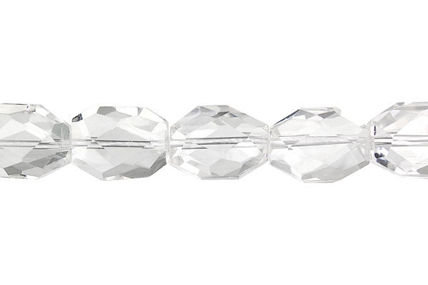 Rock Crystal Super Faceted Nugget (A) Beads