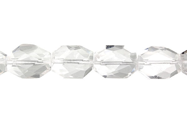 Rock Crystal Super Faceted Nugget (B) Beads