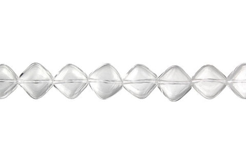Rock Crystal Diamond Square (A) Beads