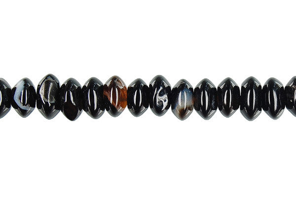 Sardonyx (Black) Rondelle Beads
