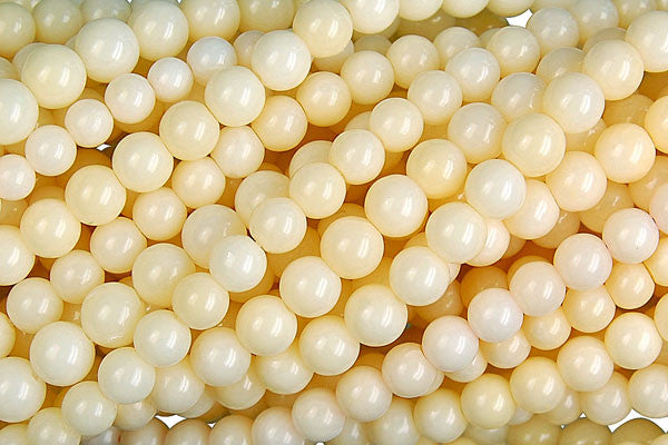 Coral (White) Round Beads