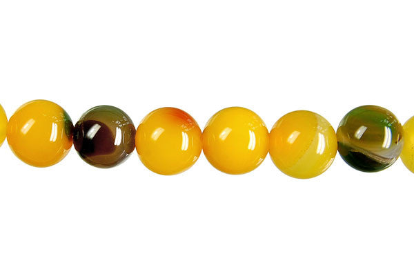 Agate (Yellow) Round Beads