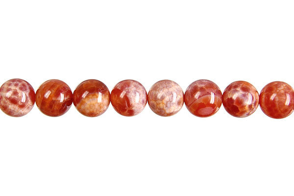 Fire Agate (Red) Round Beads