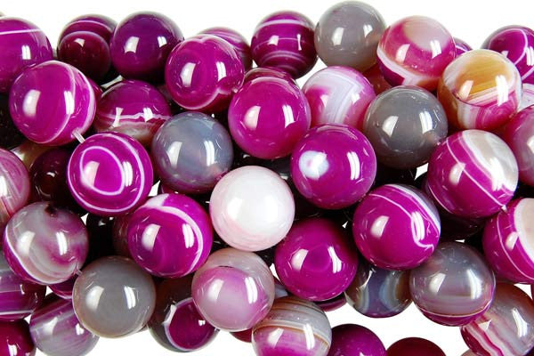 Agate (Violet) Round Beads