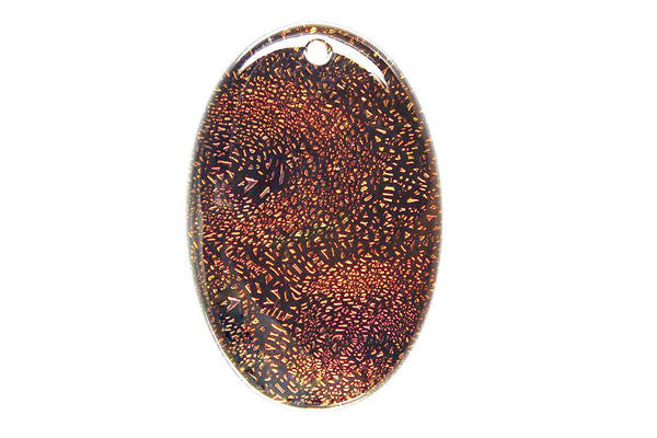 Pendant Dichroic Glass Flat Oval (VR-07)