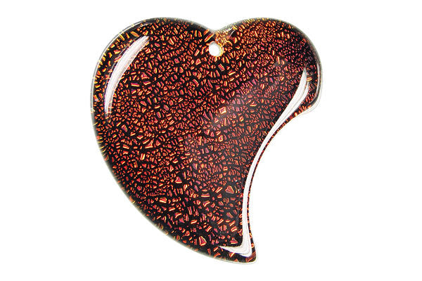 Pendant Dichroic Glass Heart (VR-18)