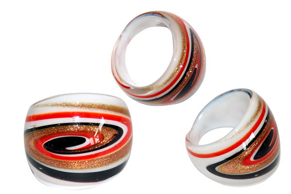 Murano Foil Glass Ring (R10)