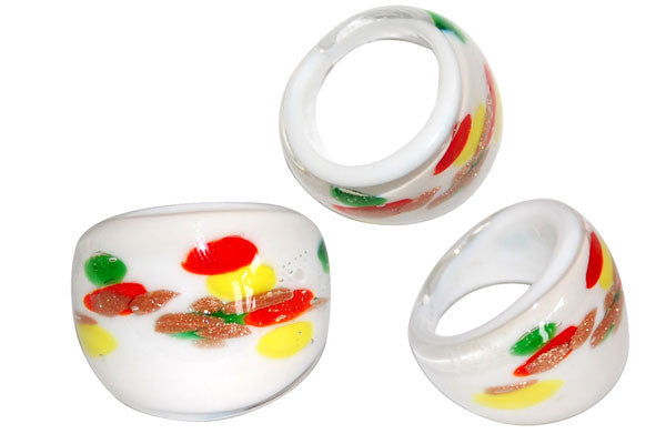Murano Foil Glass Ring (R14)