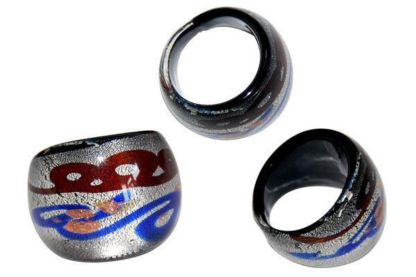 Murano Foil Glass Ring (R15)