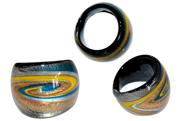 Murano Foil Glass Ring (R16)