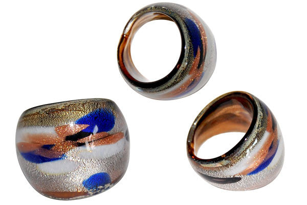 Murano Foil Glass Ring (R2)