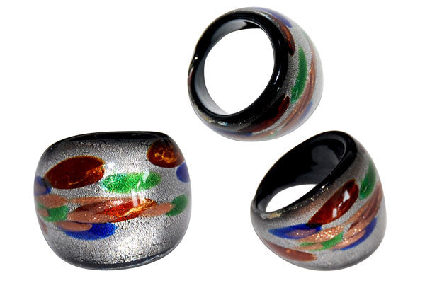 Murano Foil Glass Ring (R3)