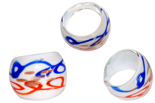 Murano Foil Glass Ring (R4)