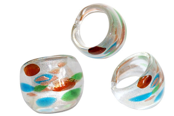 Murano Foil Glass Ring (R5)
