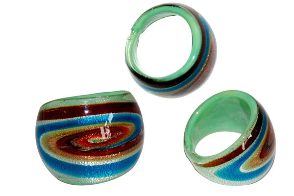 Murano Foil Glass Ring (R6)