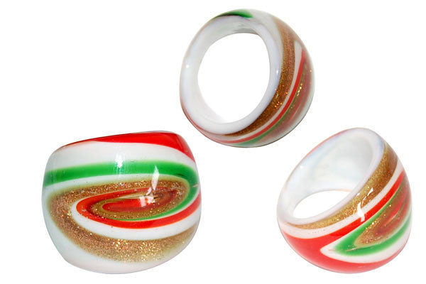 Murano Foil Glass Ring (R8)