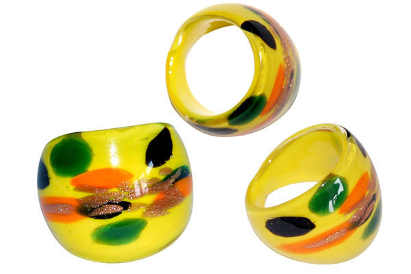Murano Foil Glass Ring (R9)