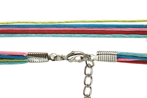 Organza Ribbon Necklace, 5 Cords, Multi-Color