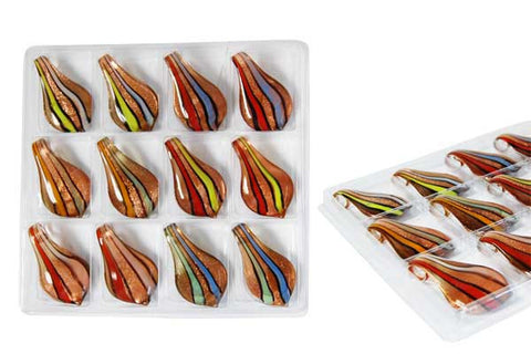 Pendant Murano Foil Glass Value Pack (Smooth leaf YHC0)