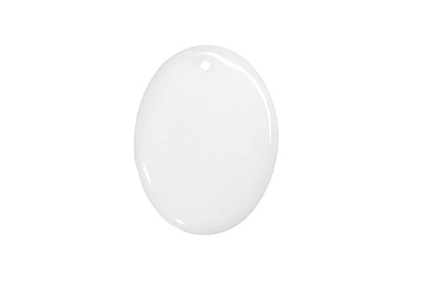 Pendant White Marble Flat Oval