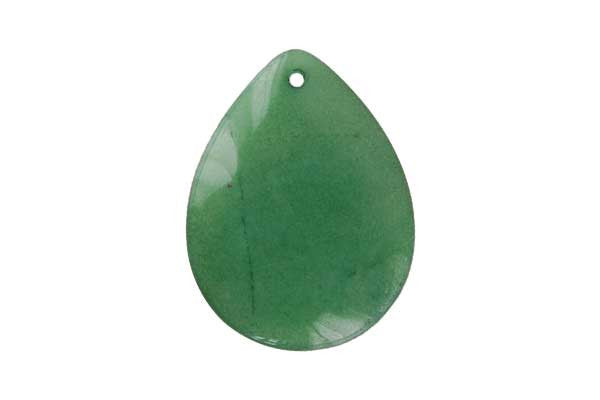 Pendant Colored Jade (Green) Flat Briolette