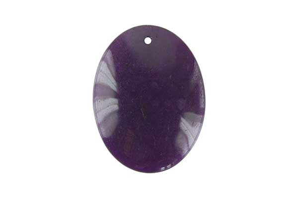 Pendant Colored Jade (Amethyst) Flat Oval