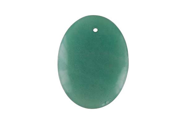 Pendant Colored Jade (Green) Flat Oval