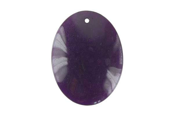Pendant Colored Jade (Amethyst) Flat Oval