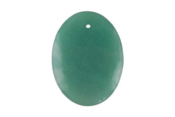 Pendant Colored Jade (Green) Flat Oval