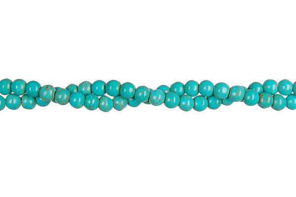 Howlite (Turquoise) Round Beads
