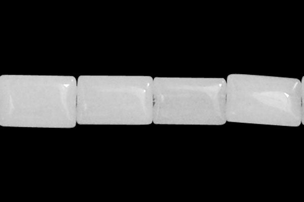 White Marble Flat Rectangle Beads