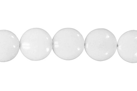 White Marble Coin Beads