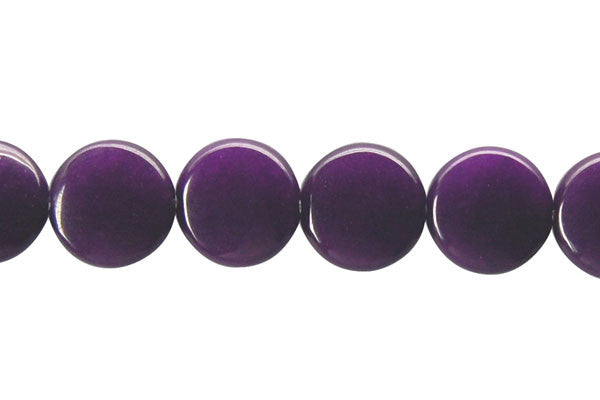 Colored Jade (Amethyst) Coin Beads