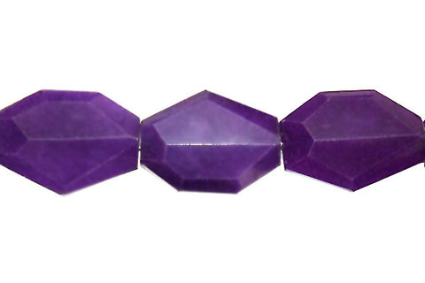Colored Jade (Amethyst) Faceted Slab Beads