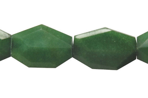 Colored Jade (Green) Faceted Slab Beads