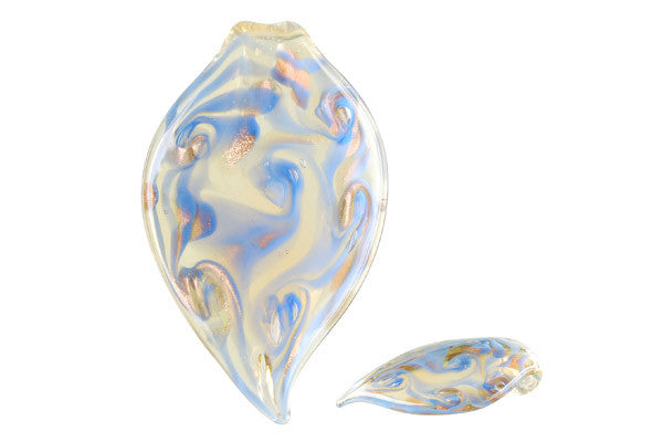 Pendant Murano Foil Glass Tongue (YH04 Amber)