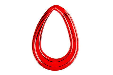 Pendant Murano Foil Glass Briolette (A05 Red)